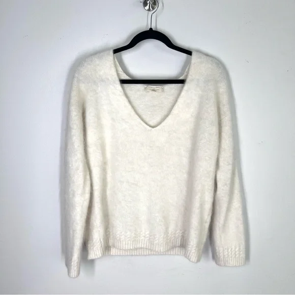 Sezane Sz S Denisa Baby Alpaca  Sweater Ecru Cream - Picture 3 of 11